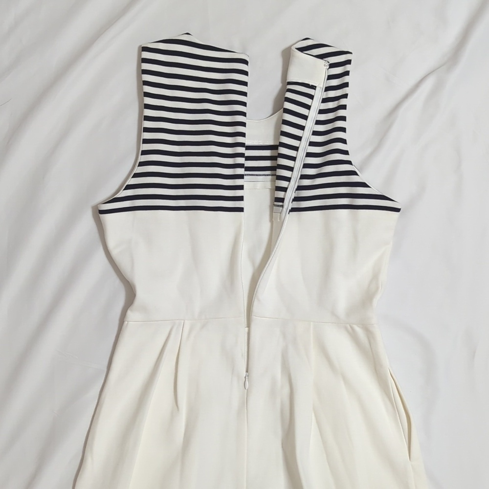 Madewell Striped Fit & Flare Verse Midi Dress, Color Black/White Size M - Picture 11 of 16